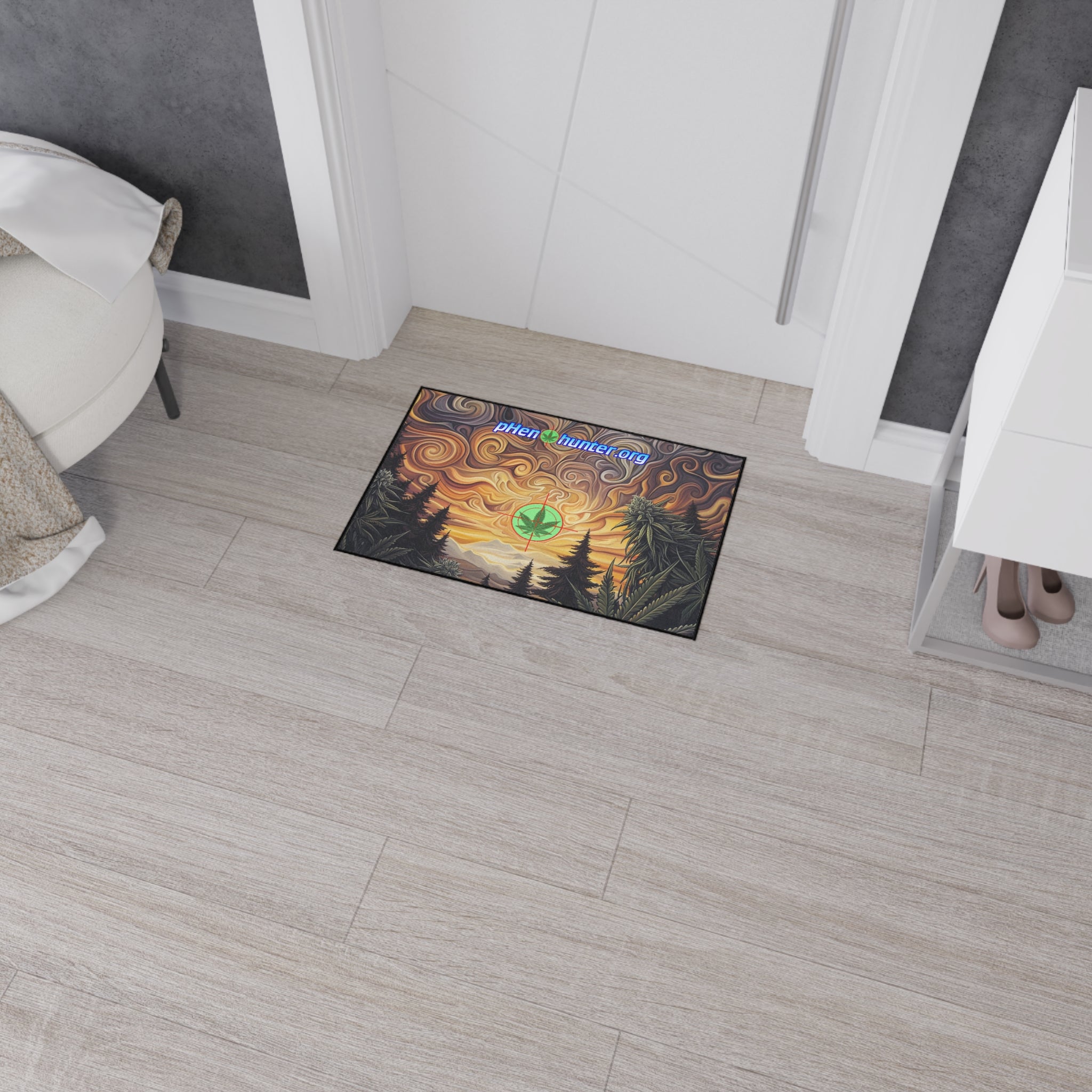 pH Psychedelic Sunset Heavy-Duty Floor Mat
